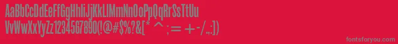 フォントRoswellfouritcTt – 赤い背景に灰色の文字