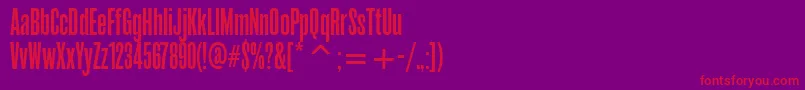 RoswellfouritcTt Font – Red Fonts on Purple Background