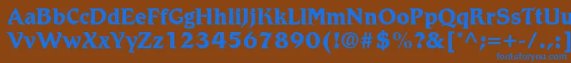 Подробнее о шрифте RomicLtBold Шрифт RomicLtBold – синие шрифты на коричневом фоне