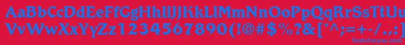 Police RomicLtBold – polices bleues sur fond rouge