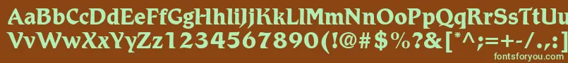 RomicLtBold Font – Green Fonts on Brown Background