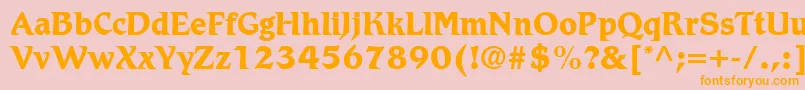 RomicLtBold Font – Orange Fonts on Pink Background