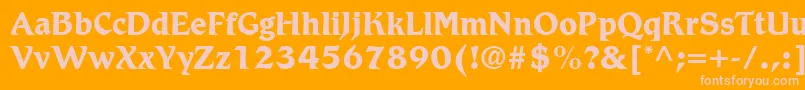 RomicLtBold Font – Pink Fonts on Orange Background