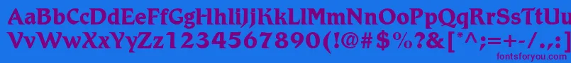 RomicLtBold Font – Purple Fonts on Blue Background