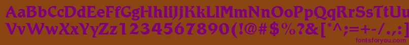 RomicLtBold Font – Purple Fonts on Brown Background