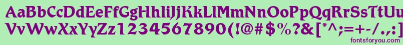 RomicLtBold Font – Purple Fonts on Green Background