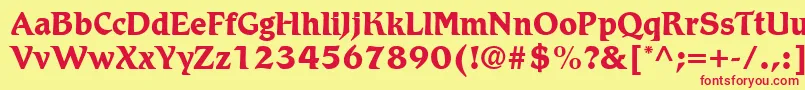 RomicLtBold Font – Red Fonts on Yellow Background