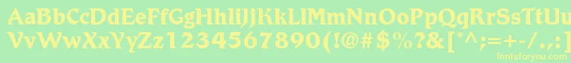 RomicLtBold Font – Yellow Fonts on Green Background
