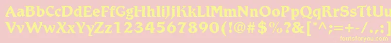 RomicLtBold Font – Yellow Fonts on Pink Background
