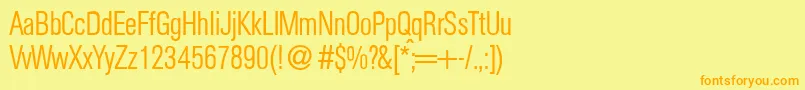 AgentclightNormal Font – Orange Fonts on Yellow Background