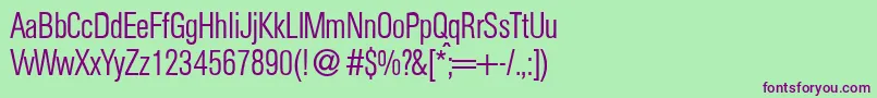 AgentclightNormal Font – Purple Fonts on Green Background