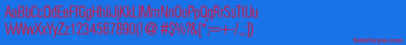 AgentclightNormal Font – Red Fonts on Blue Background