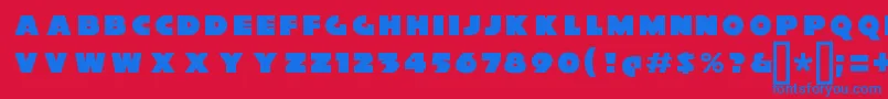 XylitolFront Font – Blue Fonts on Red Background