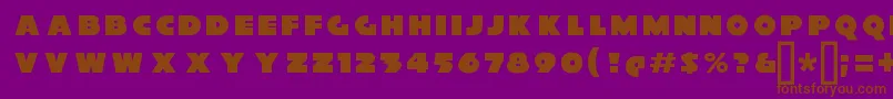 XylitolFront-Schriftart – Braune Schriften auf violettem Hintergrund