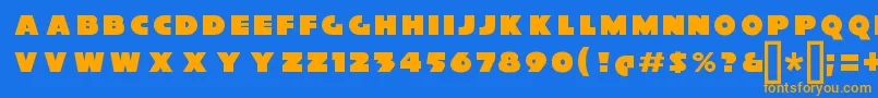 XylitolFront Font – Orange Fonts on Blue Background