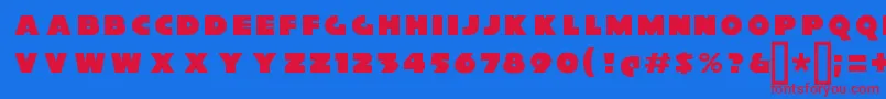 XylitolFront Font – Red Fonts on Blue Background