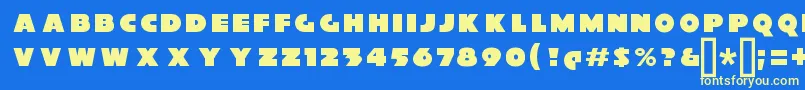 XylitolFront Font – Yellow Fonts on Blue Background