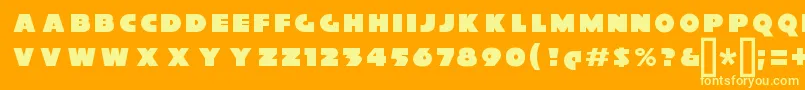 XylitolFront Font – Yellow Fonts on Orange Background