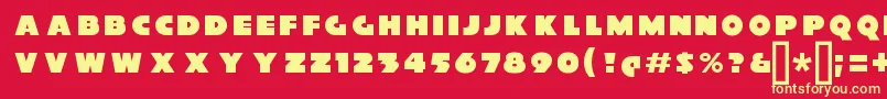 XylitolFront Font – Yellow Fonts on Red Background