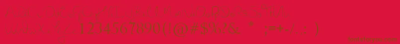 NovaHearts Font – Brown Fonts on Red Background