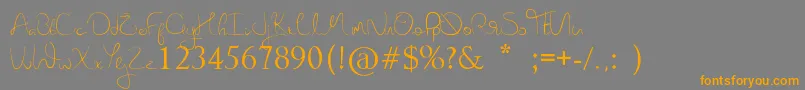 NovaHearts Font – Orange Fonts on Gray Background