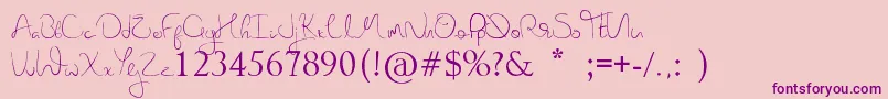 Saiba mais sobre a fonte NovaHearts Fonte NovaHearts – fontes roxas em um fundo rosa