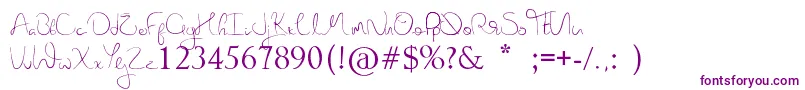 NovaHearts Font – Purple Fonts on White Background