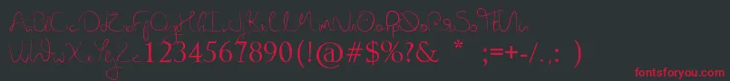 NovaHearts Font – Red Fonts on Black Background