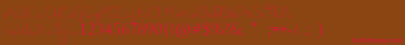 NovaHearts Font – Red Fonts on Brown Background
