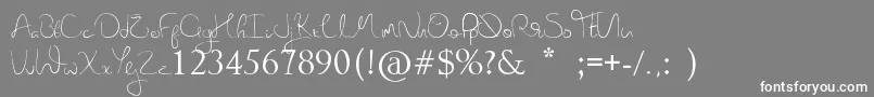 NovaHearts Font – White Fonts on Gray Background