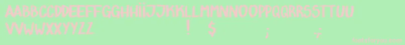 Atomico Font – Pink Fonts on Green Background