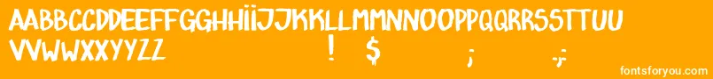 Atomico Font – White Fonts on Orange Background