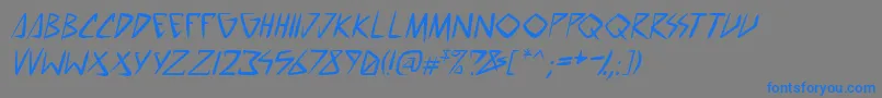 fuente SpacePunkPgItal – Fuentes Azules Sobre Fondo Gris