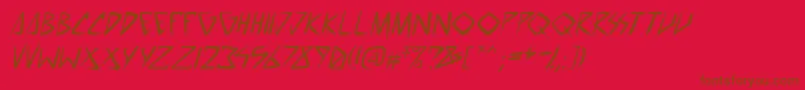 Подробнее о шрифте SpacePunkPgItal Шрифт SpacePunkPgItal – коричневые шрифты на красном фоне