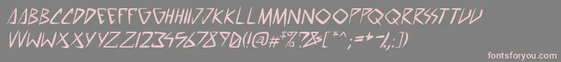 SpacePunkPgItal Font – Pink Fonts on Gray Background