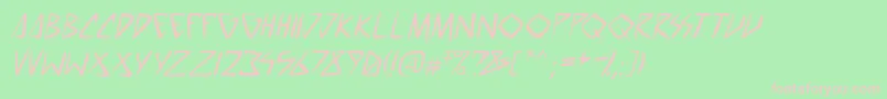 SpacePunkPgItal Font – Pink Fonts on Green Background