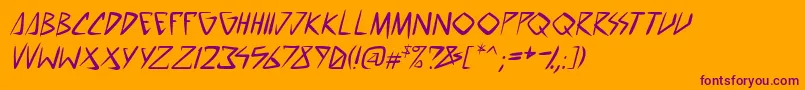 More about SpacePunkPgItal Font SpacePunkPgItal Font – Purple Fonts on Orange Background