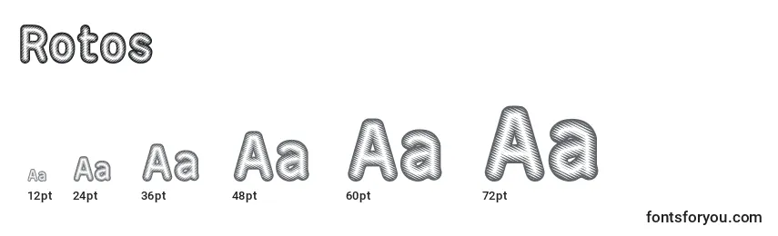 Rotos Font Sizes