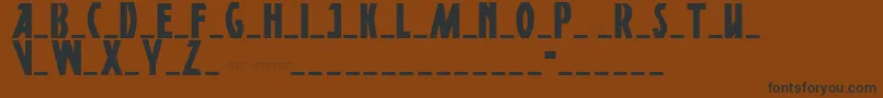 Dsposterpen Font – Black Fonts on Brown Background