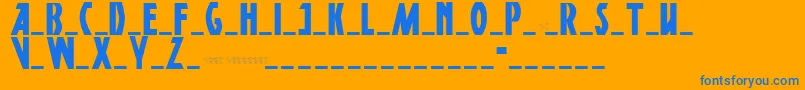 Dsposterpen Font – Blue Fonts on Orange Background
