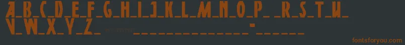 Шрифт Dsposterpen – коричневые шрифты на чёрном фоне