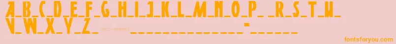 Fonte Dsposterpen – fontes laranjas em um fundo rosa