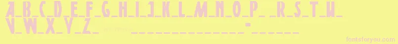 Dsposterpen Font – Pink Fonts on Yellow Background