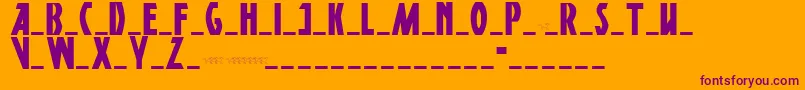 Dsposterpen-fontti – violetit fontit oranssilla taustalla