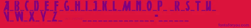 Dsposterpen Font – Purple Fonts on Red Background