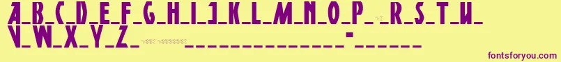 Dsposterpen-Schriftart – Violette Schriften auf gelbem Hintergrund