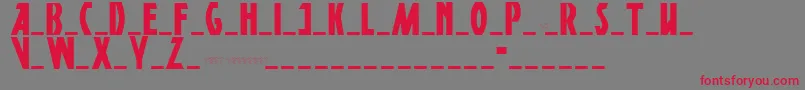 Dsposterpen Font – Red Fonts on Gray Background