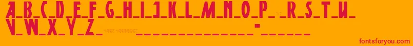 Dsposterpen Font – Red Fonts on Orange Background