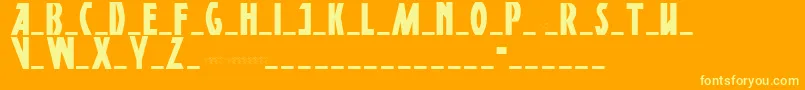 Dsposterpen Font – Yellow Fonts on Orange Background