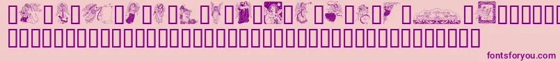 Więcej informacji o czcionce GeAngelsIi Czcionka GeAngelsIi – fioletowe czcionki na różowym tle